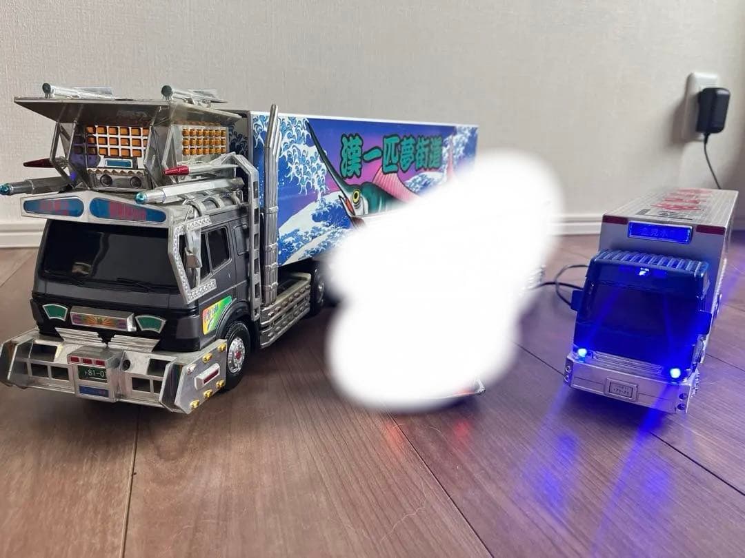 1番星　デコトラ模型　電飾付き　２台 アオシマ トラック野郎 ダンププラモデル