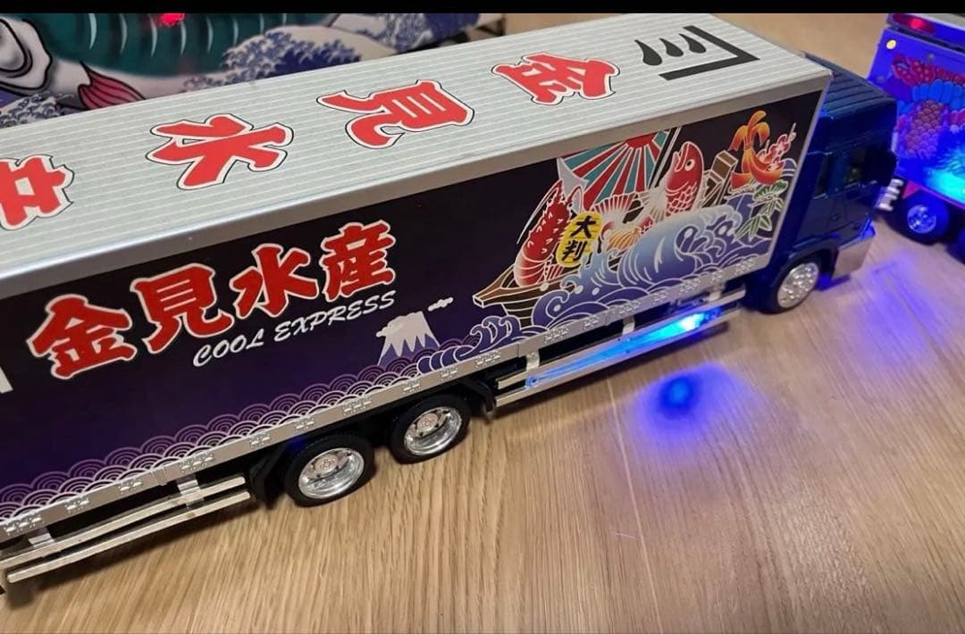 1番星　デコトラ模型　電飾付き　２台 アオシマ トラック野郎 ダンププラモデル