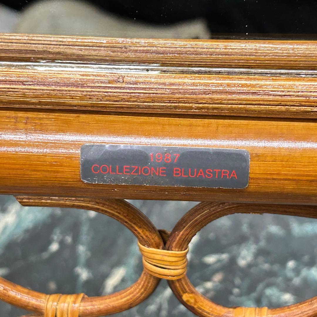 新品 レトロ ラタン 籐 カネボウ化粧品 62 ベルの会記念品 インテリアミラー