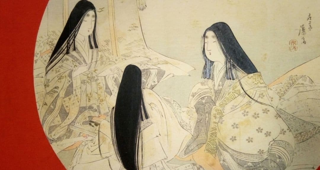 口絵木版画、小説日本女禮式大全の口絵二枚売りになります。水野年方と富岡永洗画