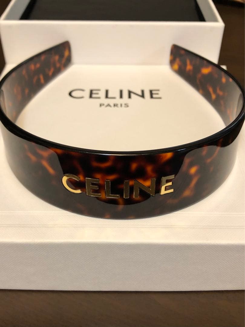 CELINE ヘアバンド　カチューシャ　ブラウン