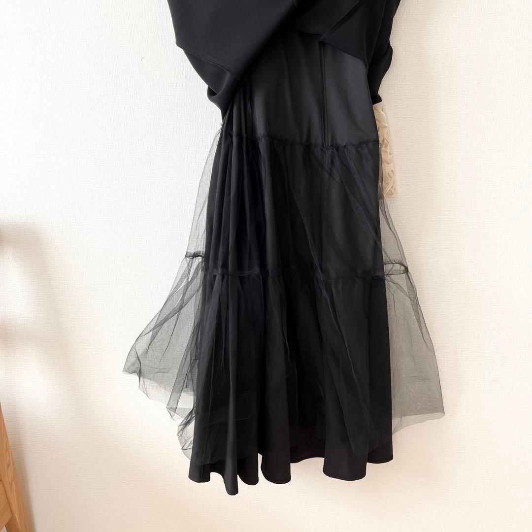 【M size】etoll. バック刺繍フレアドレス