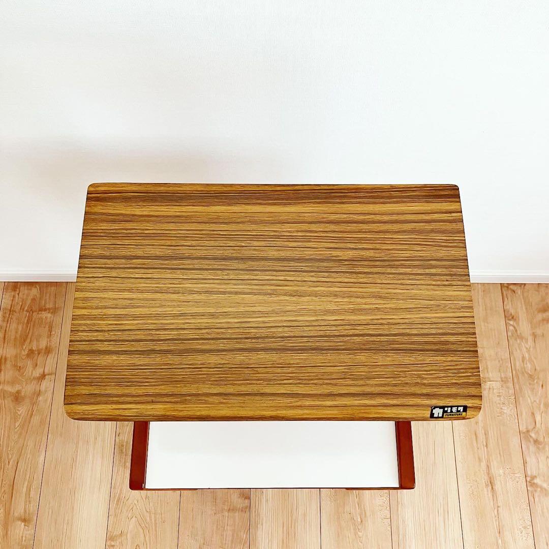 オールドカリモク　電話台　シェルフ　レトロ家具　古家具　ビンテージサイドテーブル