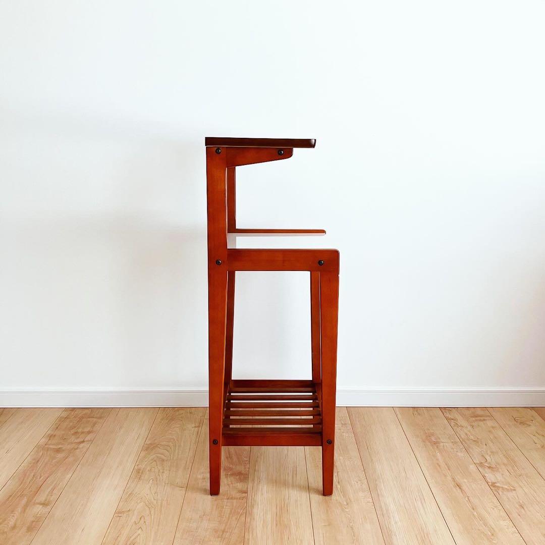 オールドカリモク　電話台　シェルフ　レトロ家具　古家具　ビンテージサイドテーブル