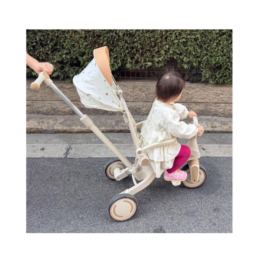 7in1 子ども用三輪車 赤 押し棒付き 1〜5歳 安全ガード付