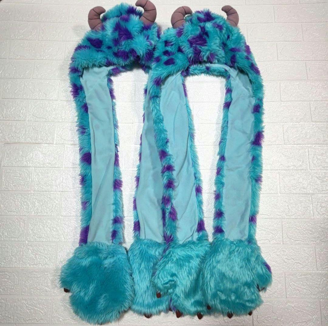 ディズニー　サリー　手袋　マフラーキャップ　ファンキャップ　帽子　2個セット