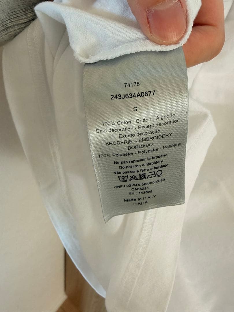 ヤ*カ様 Dior Christian Dior 1947 ホワイトTシャツ