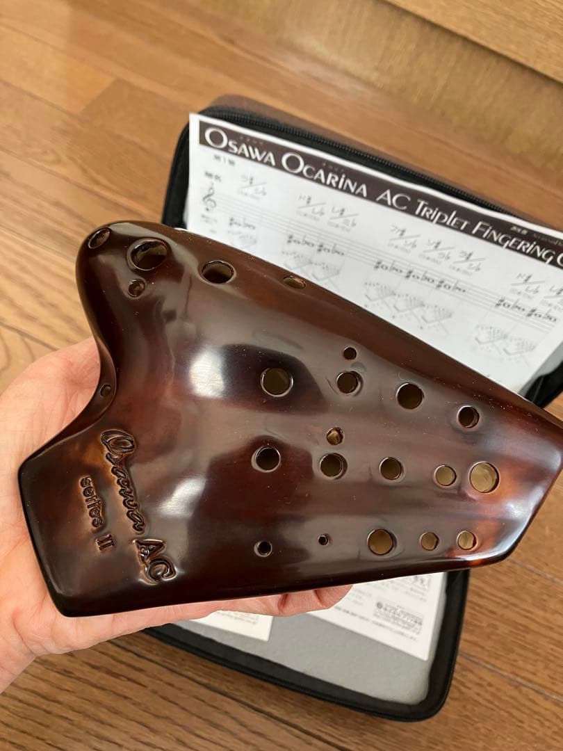 美品⭐︎OsawaトリプルオカリナＴU アルトC管seriesⅡ 漆仕上げ