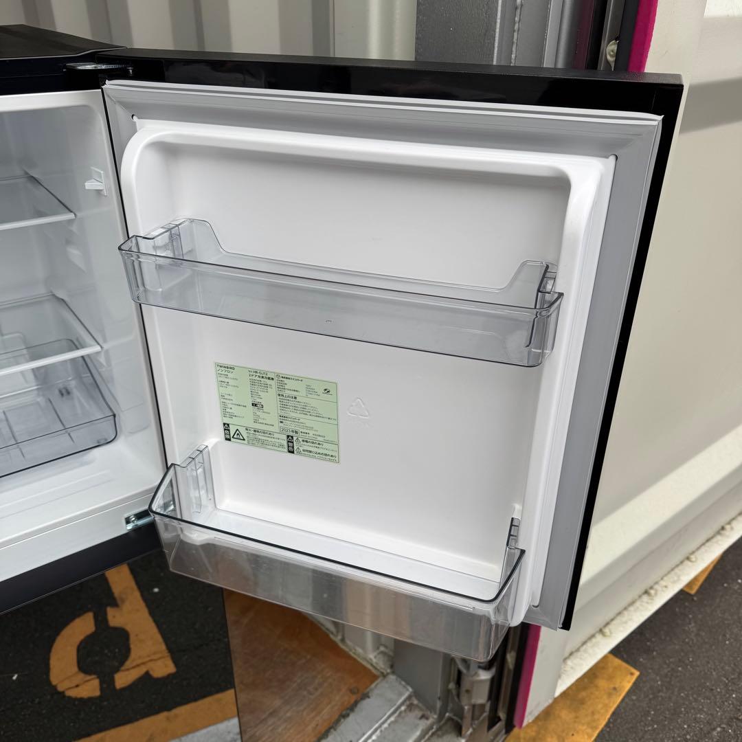 C7133★2023年製★未使用に近い★ツインバード冷蔵庫ミラーブラック鏡洗濯機