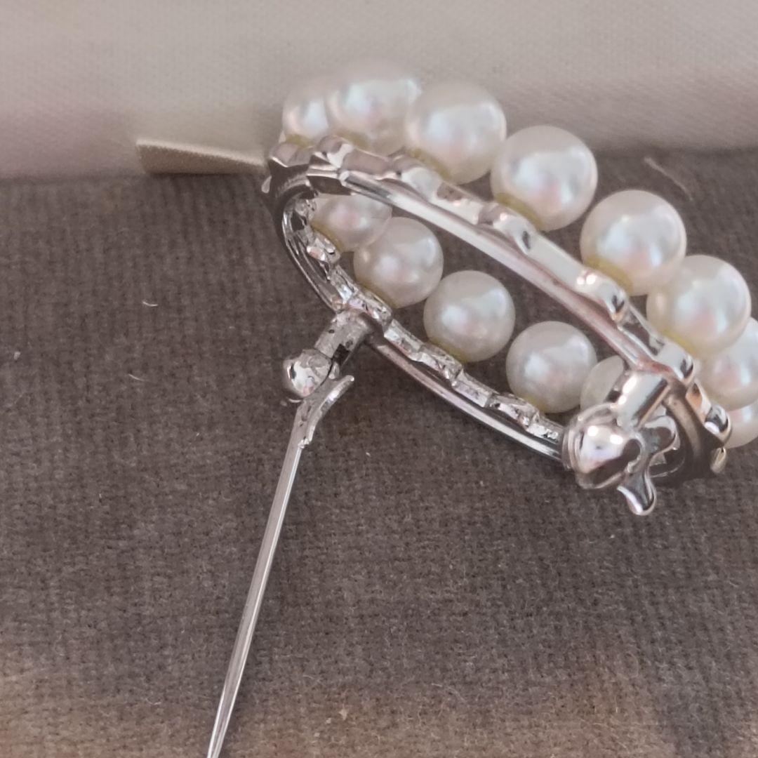 ミキモト ブローチ パール サークル フォーマル 箱なし～