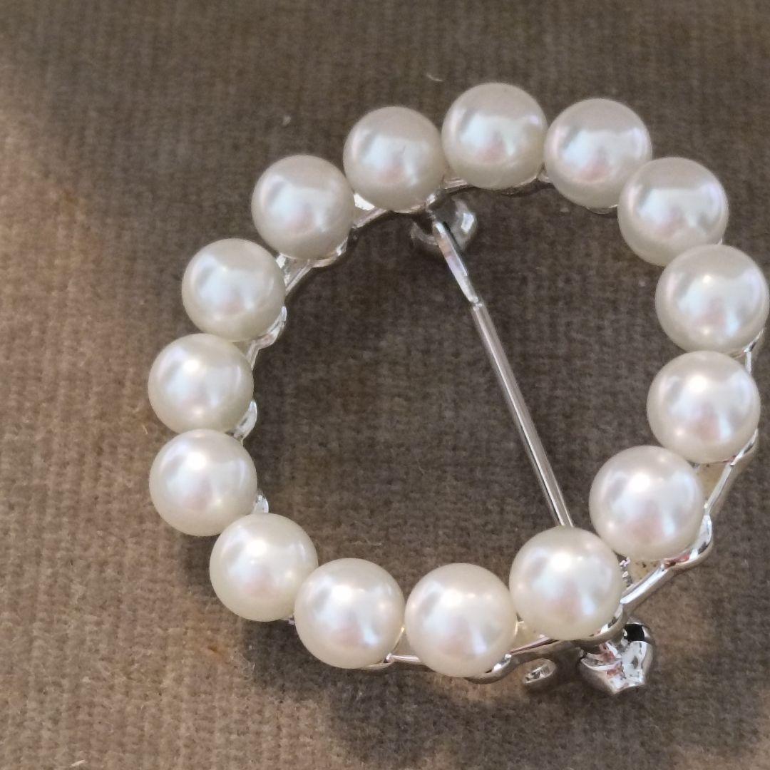 ミキモト ブローチ パール サークル フォーマル 箱なし～