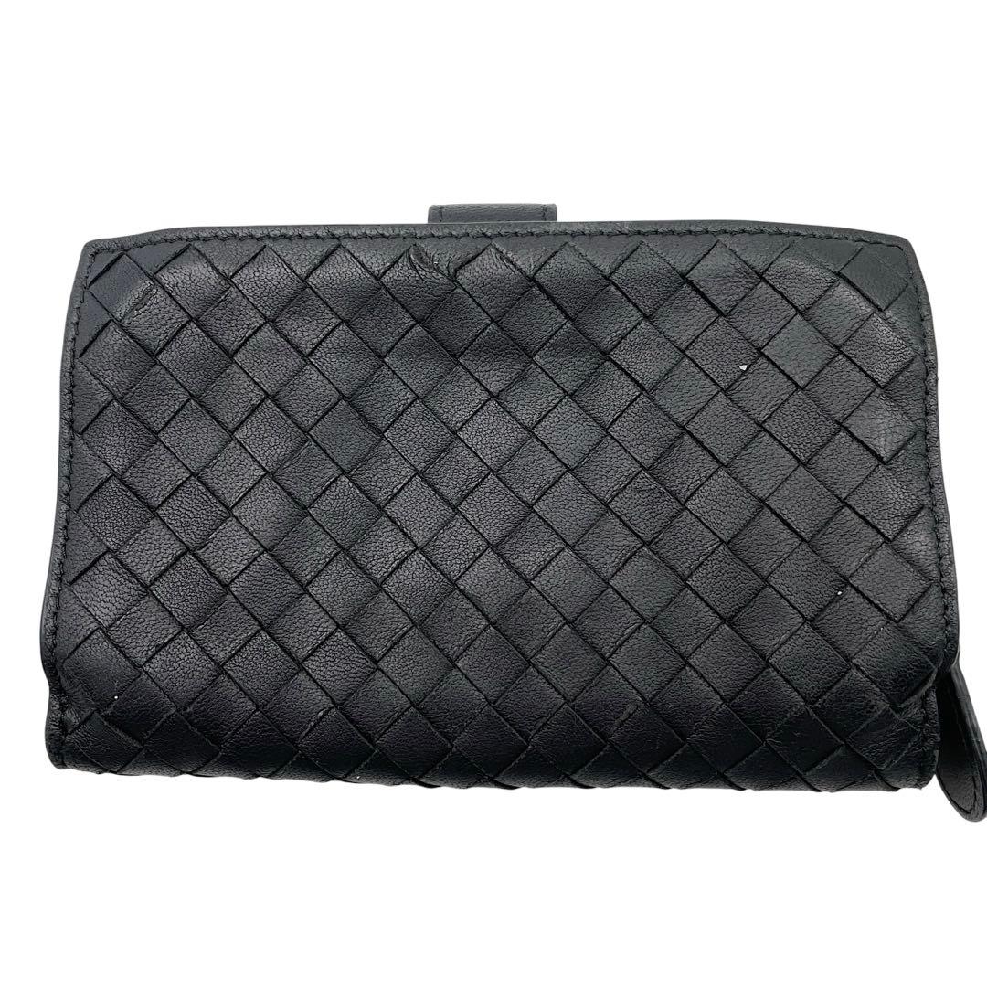 【美品】ボッテガヴェネタ　折り財布　イントレチャート　黒　ブラック