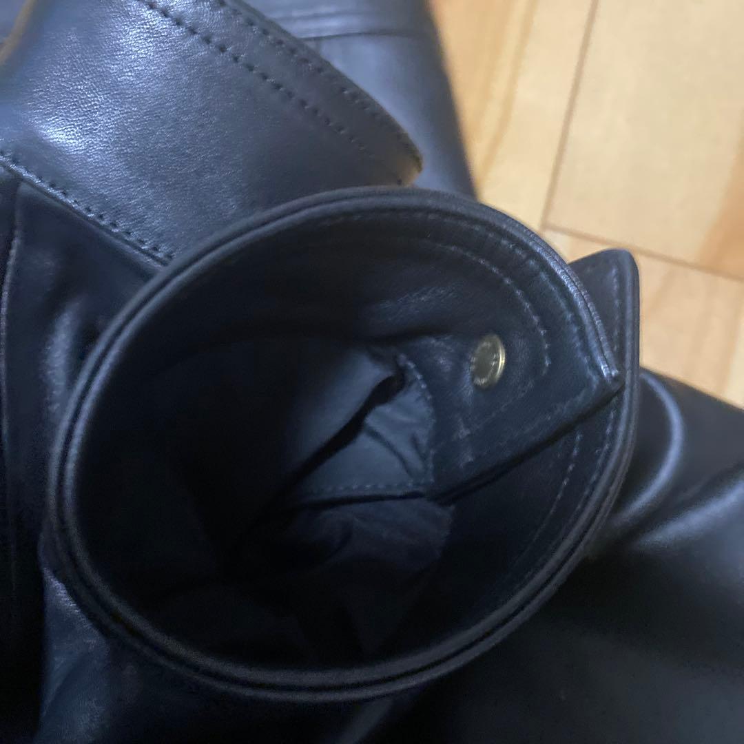 EMMETT ユリゴールドシングルライダースジャケット48