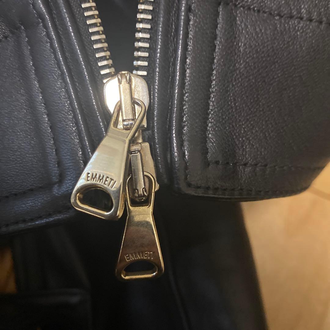 EMMETT ユリゴールドシングルライダースジャケット48