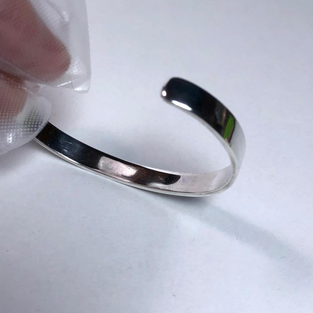 インディアンジュエリー　ホピ族　バングル　スターリング シルバー　オーバーレイ