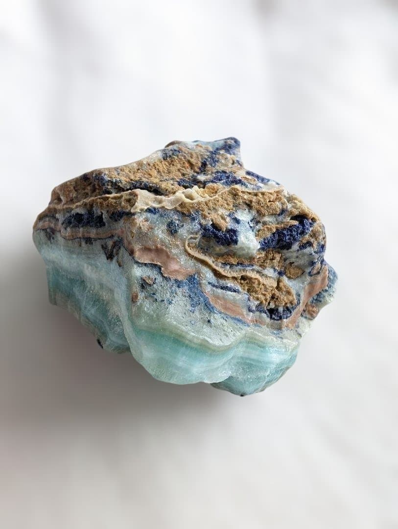 パキスタン産 アズライト アラゴナイト 共生 鉱物標本 原石