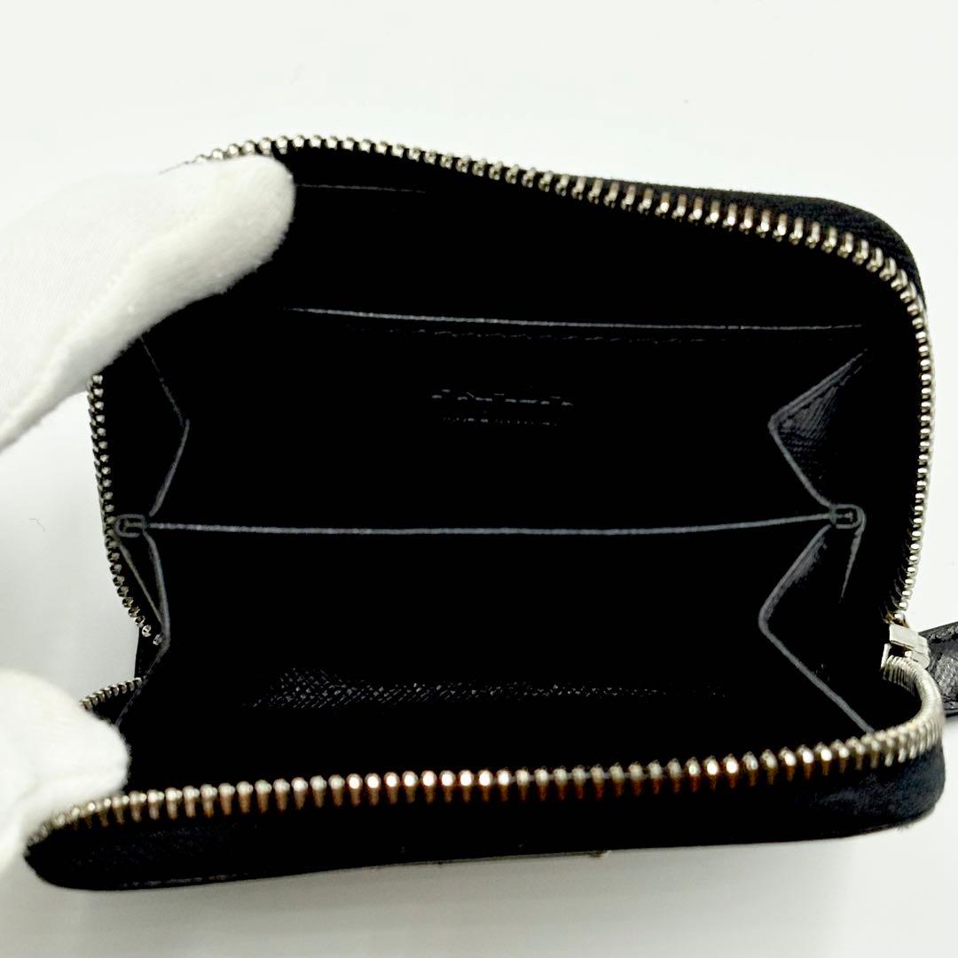 美品✨PRADA ケース 三角ロゴ ラウンドジップ ミニ財布 サフィアーノ