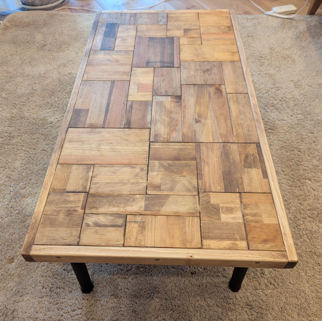 うに　ローテーブル　✨　木製　サイドテーブル　ハンドメイド　折りたたみ