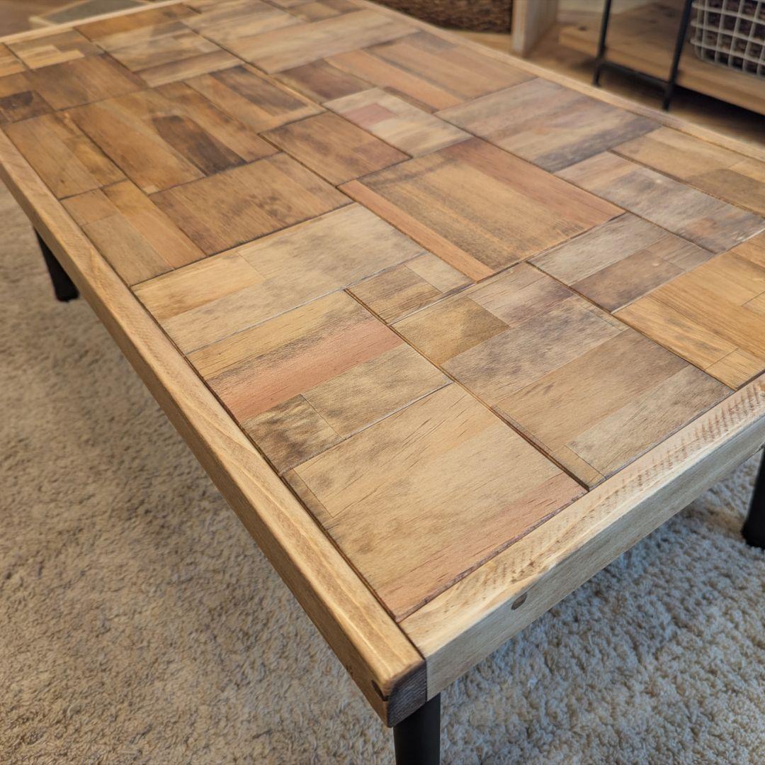 うに　ローテーブル　✨　木製　サイドテーブル　ハンドメイド　折りたたみ