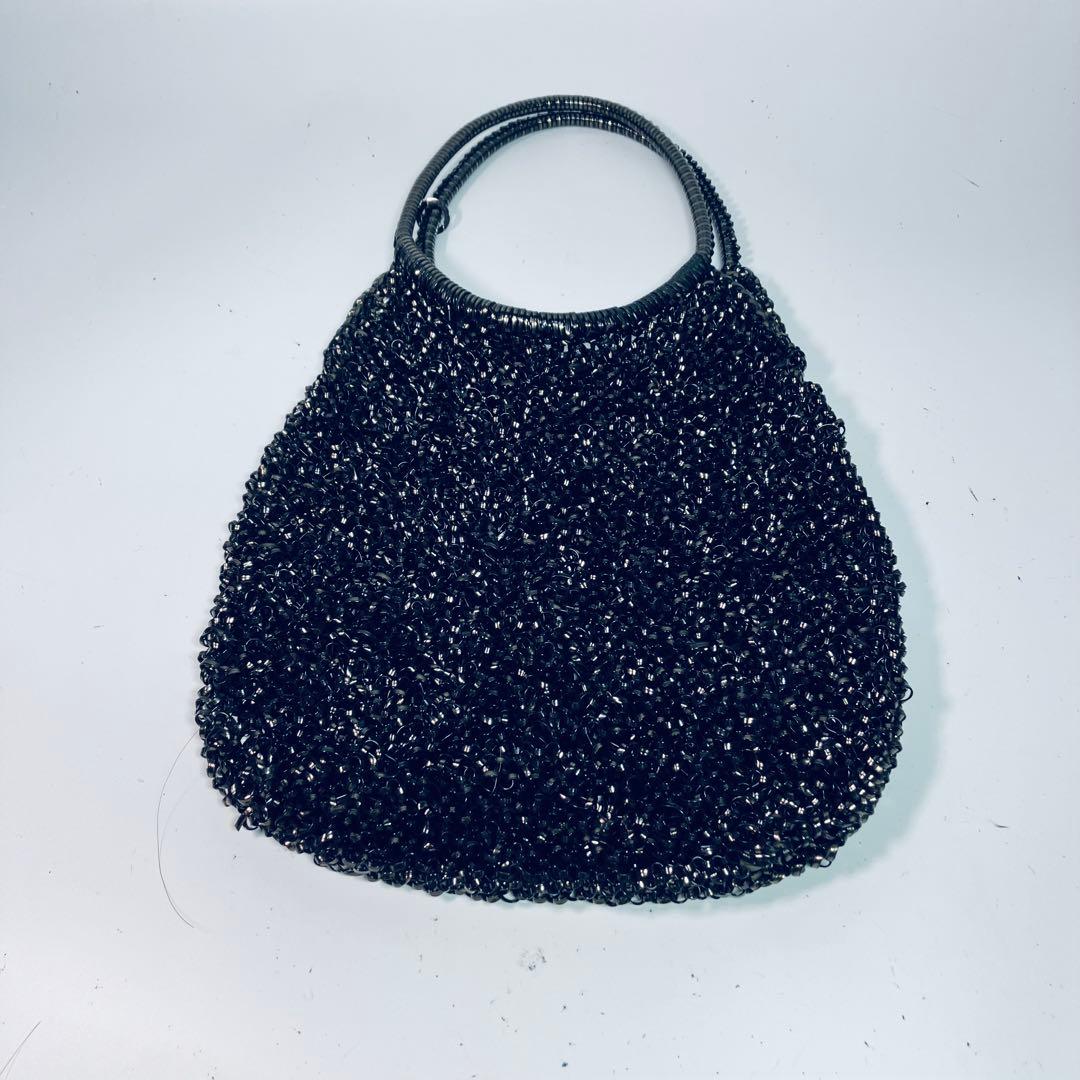 アンテプリマ　ワイヤーバッグ　ブラック　シルバー　ティアドロップ