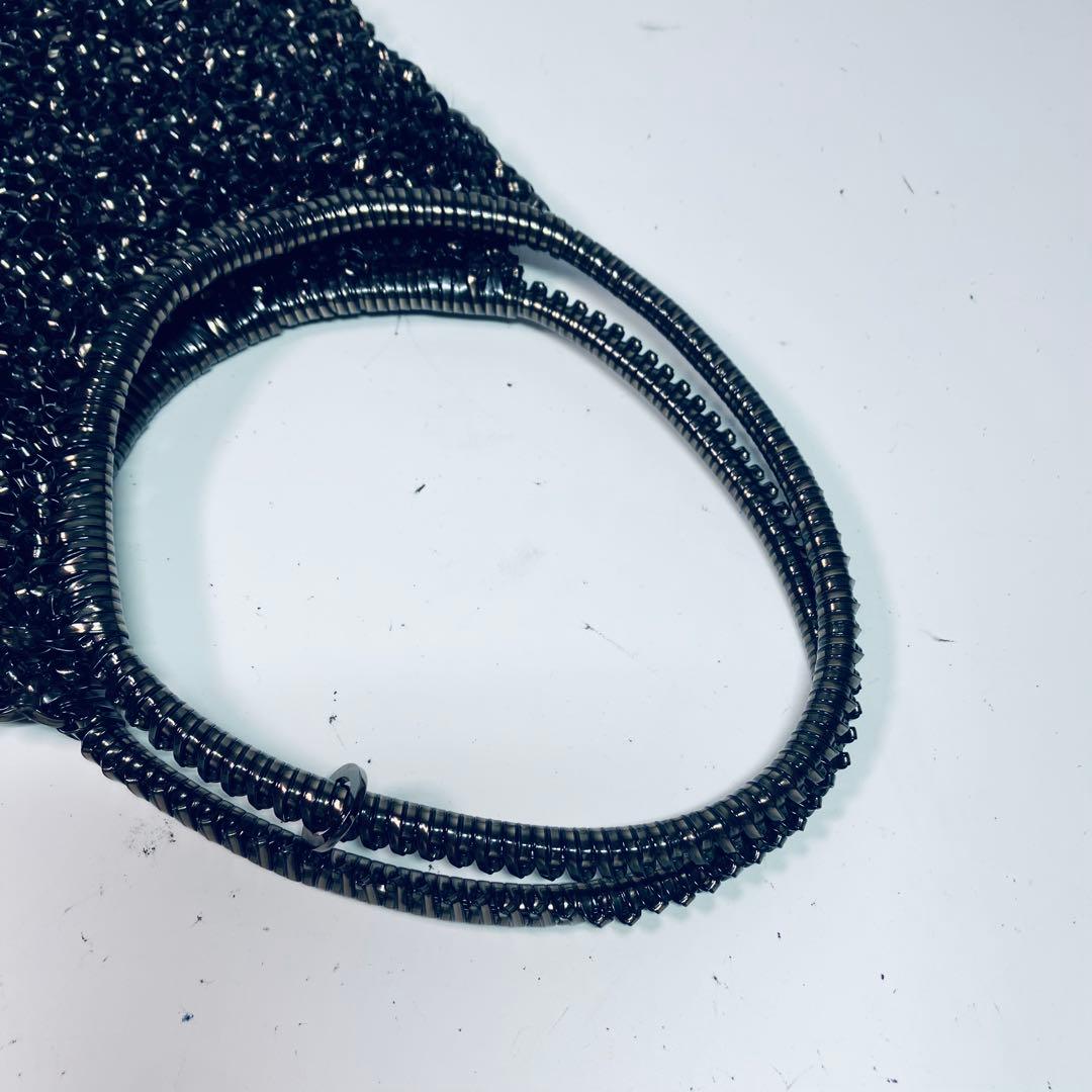 アンテプリマ　ワイヤーバッグ　ブラック　シルバー　ティアドロップ