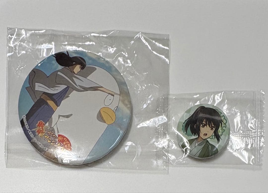 銀魂 桂 小太郎 一番おみくじ 幼少期 ナンジャタウン 缶バッジ 2点 レア