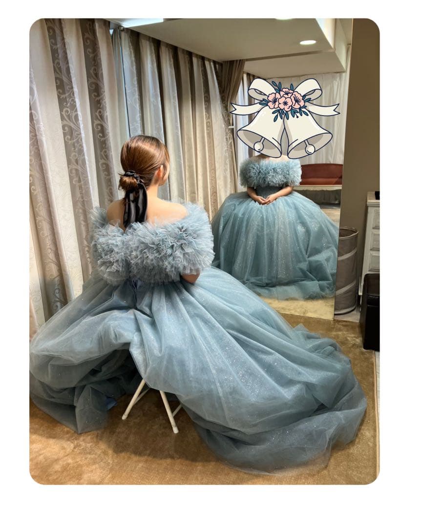 【ちかまる】キキ風 水色ドレス YNS WEDDING