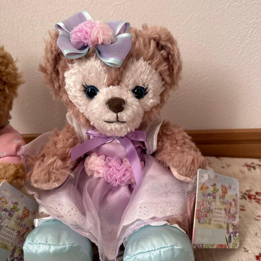 上海ディズニー❤️春日　ダッフィー＆シェリーメイ　ぬいぐるみSS