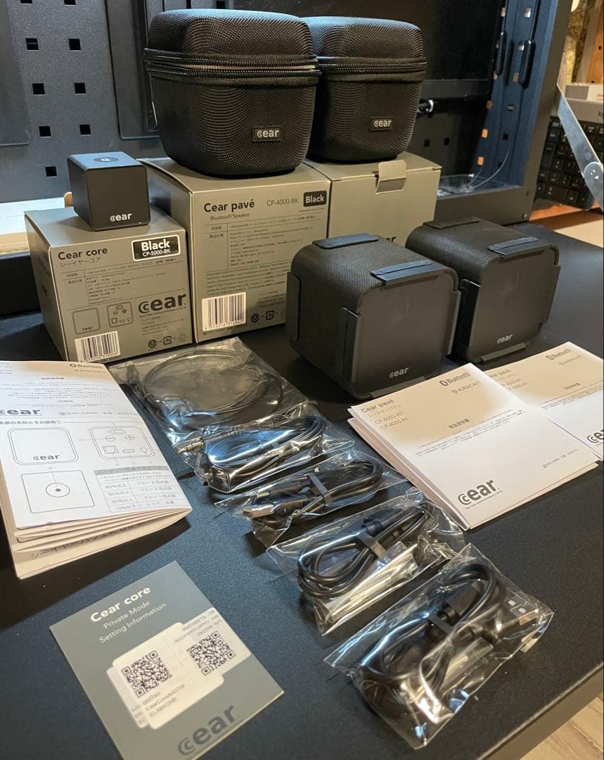 n*y様 cear pavé シーイヤーパヴェ黒×2式、シーイヤーコア黒×1式