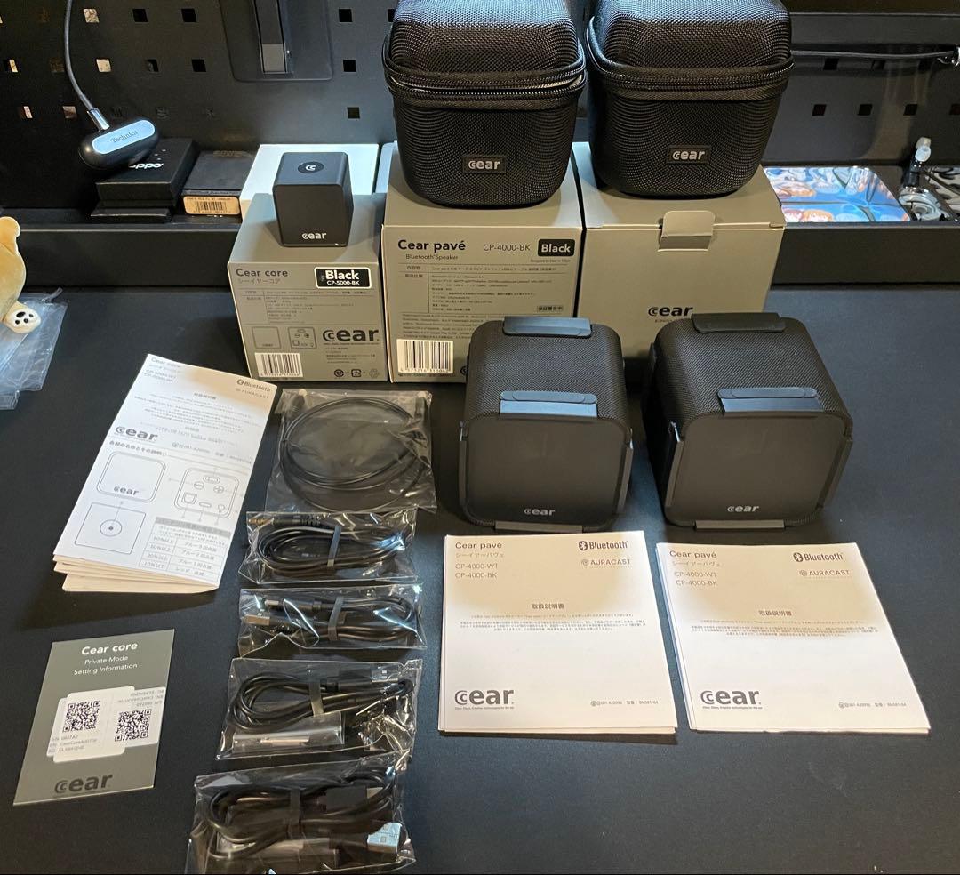 n*y様 cear pavé シーイヤーパヴェ黒×2式、シーイヤーコア黒×1式