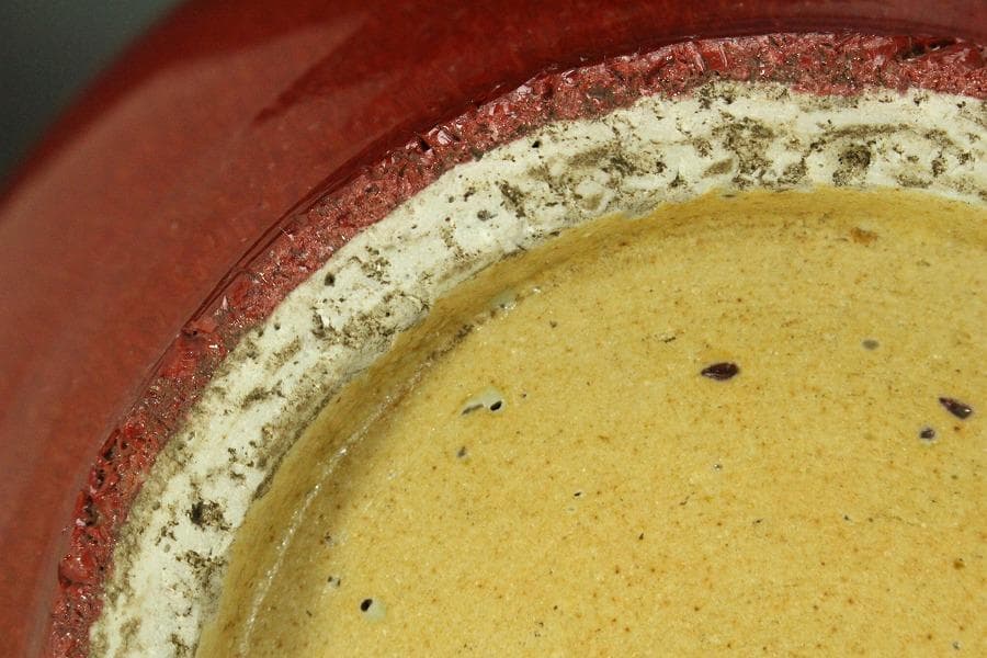 中国美術 釉裏紅 天球瓶 高36cm (HA367)