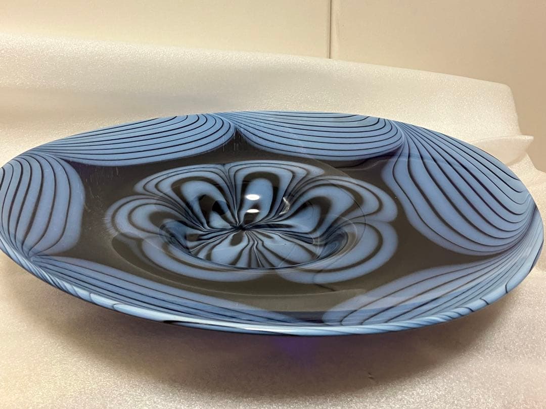 ビンテージ品　ガラス製　大皿　ベラルーシ