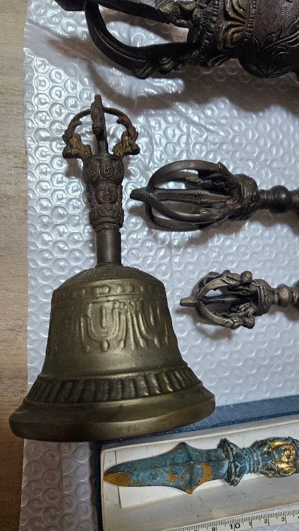 密教法具　五鈷鈴　ガンダー　古物　　5点