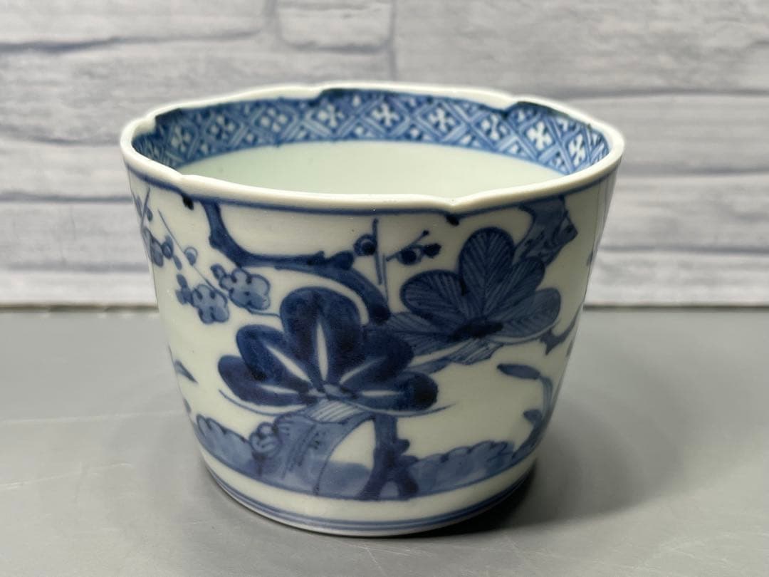 江戸後期　大きめ　染付　そば猪口