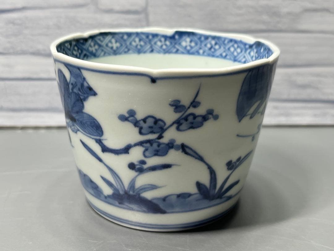 江戸後期　大きめ　染付　そば猪口