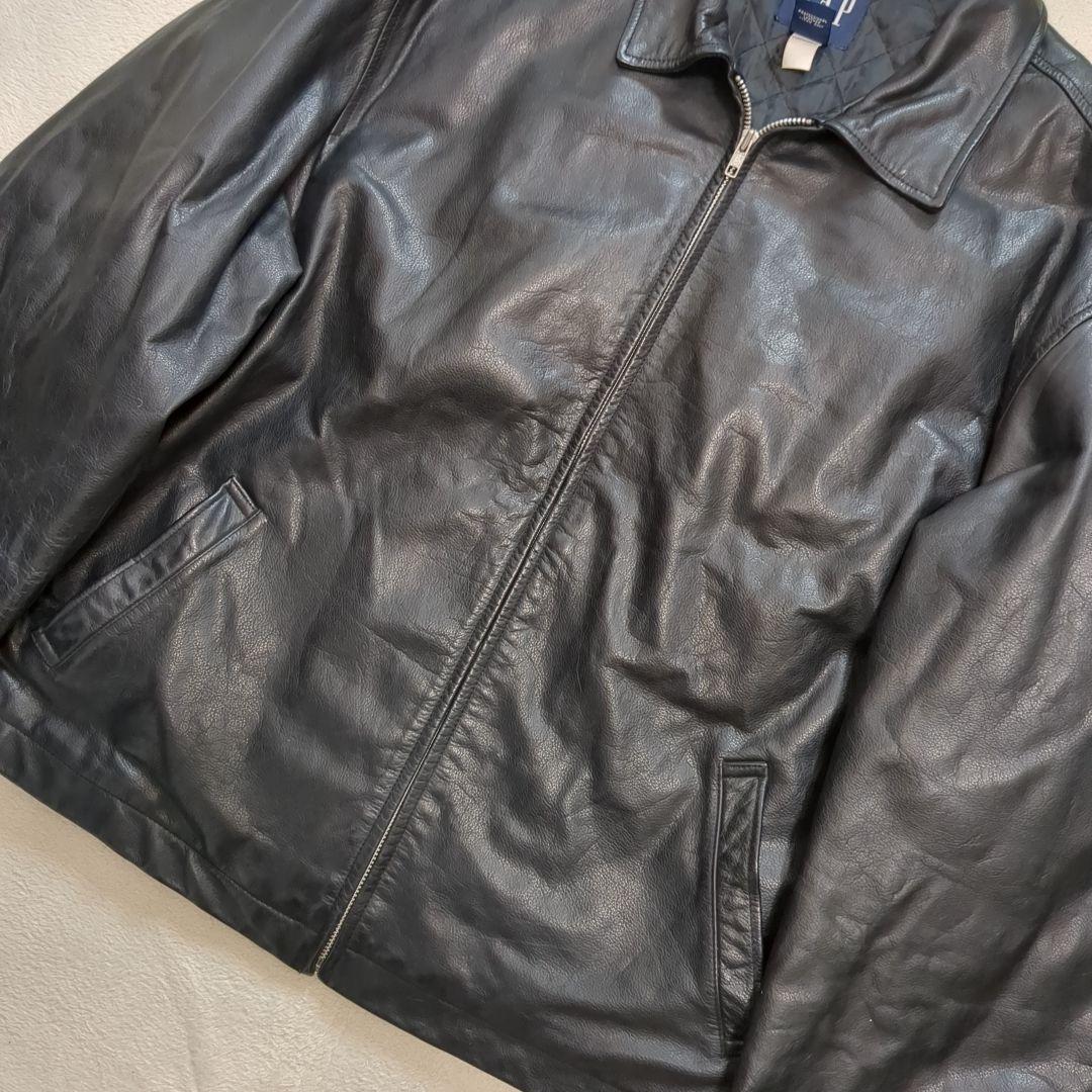 美品 オールドギャップ レザージャケット ブルゾン 牛革 XLサイズ ブラック