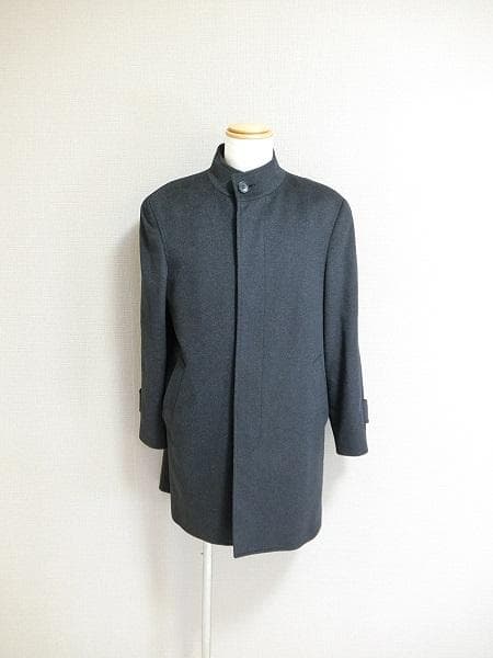 North Village　ピエールバルマン　スタンドカラーコート　グレー