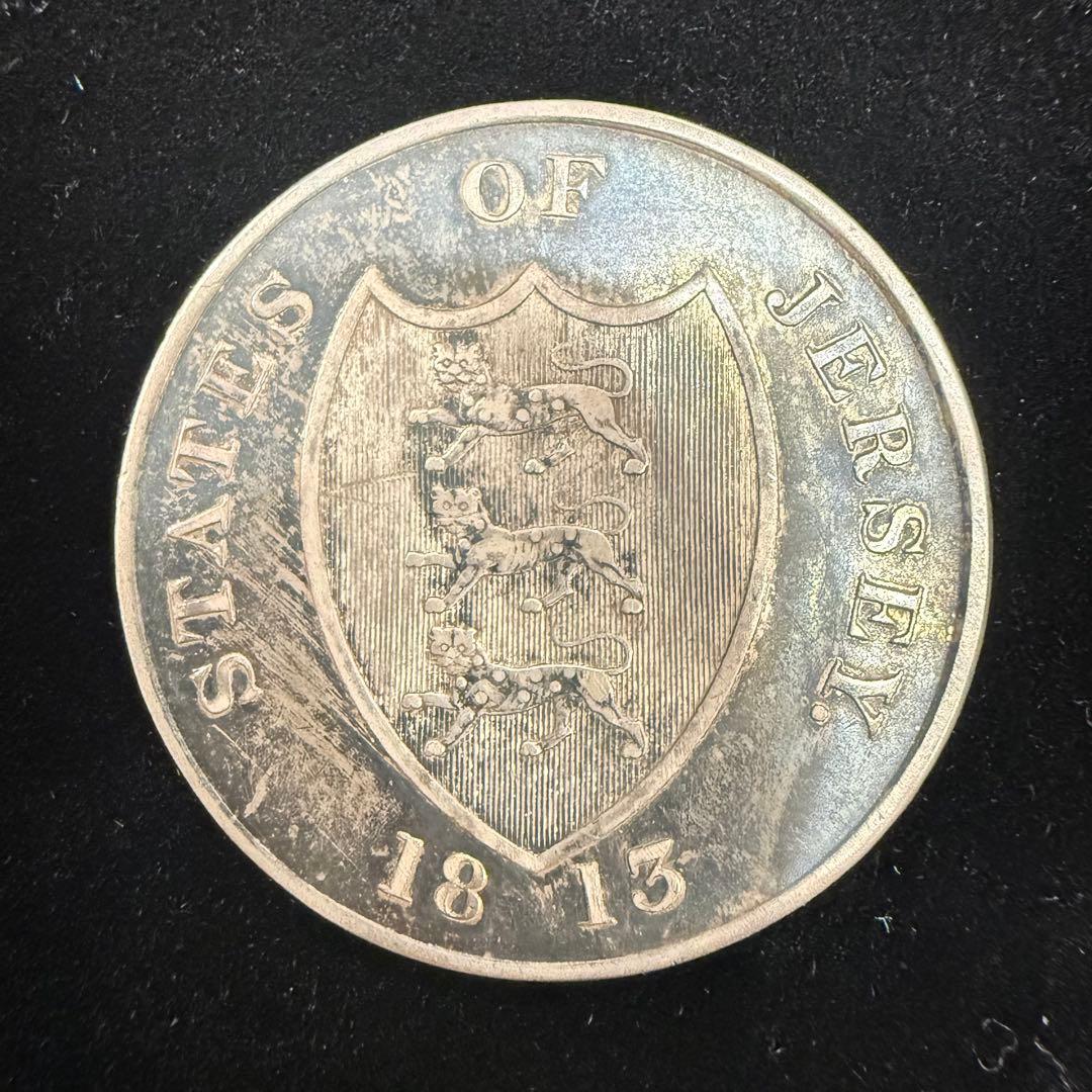 ツ*モ様 No.54 アンティーク 英領 ジャージー 島 1813 3シリング