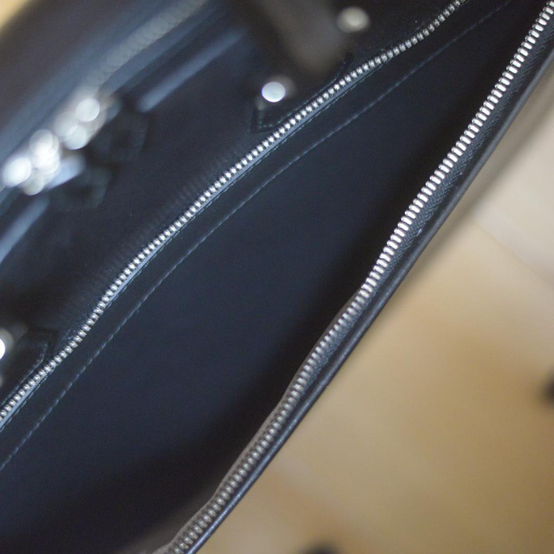 【中古】万双／双鞣和地シングルブリーフケース／ブラック