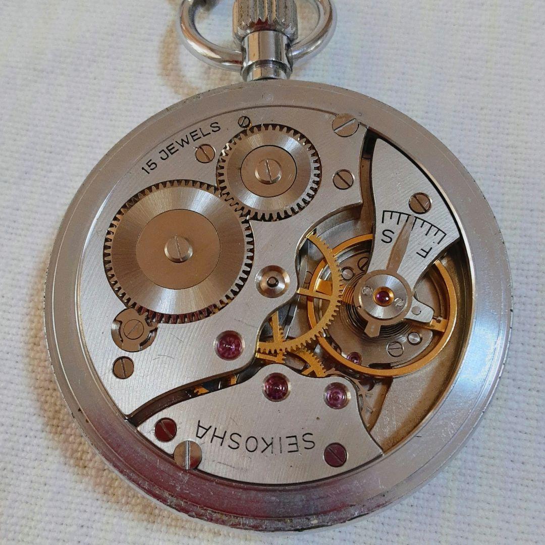 稼働品　SEIKO PRECISION 昭和42年懐中時計15 JEWELS