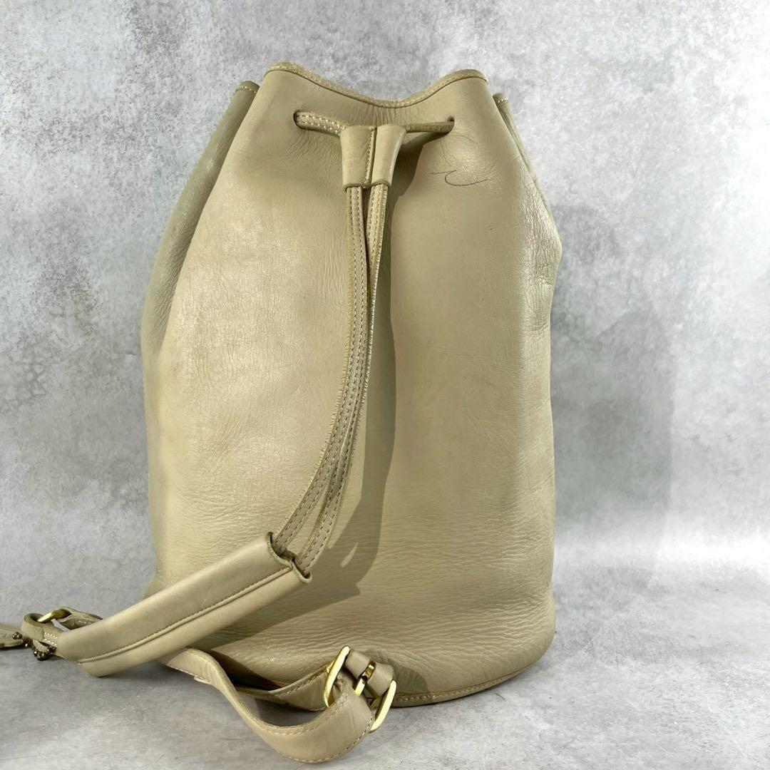 良品✨レア オールドコーチ 西口修平 ショルダーバッグ オールレザー 巾着型