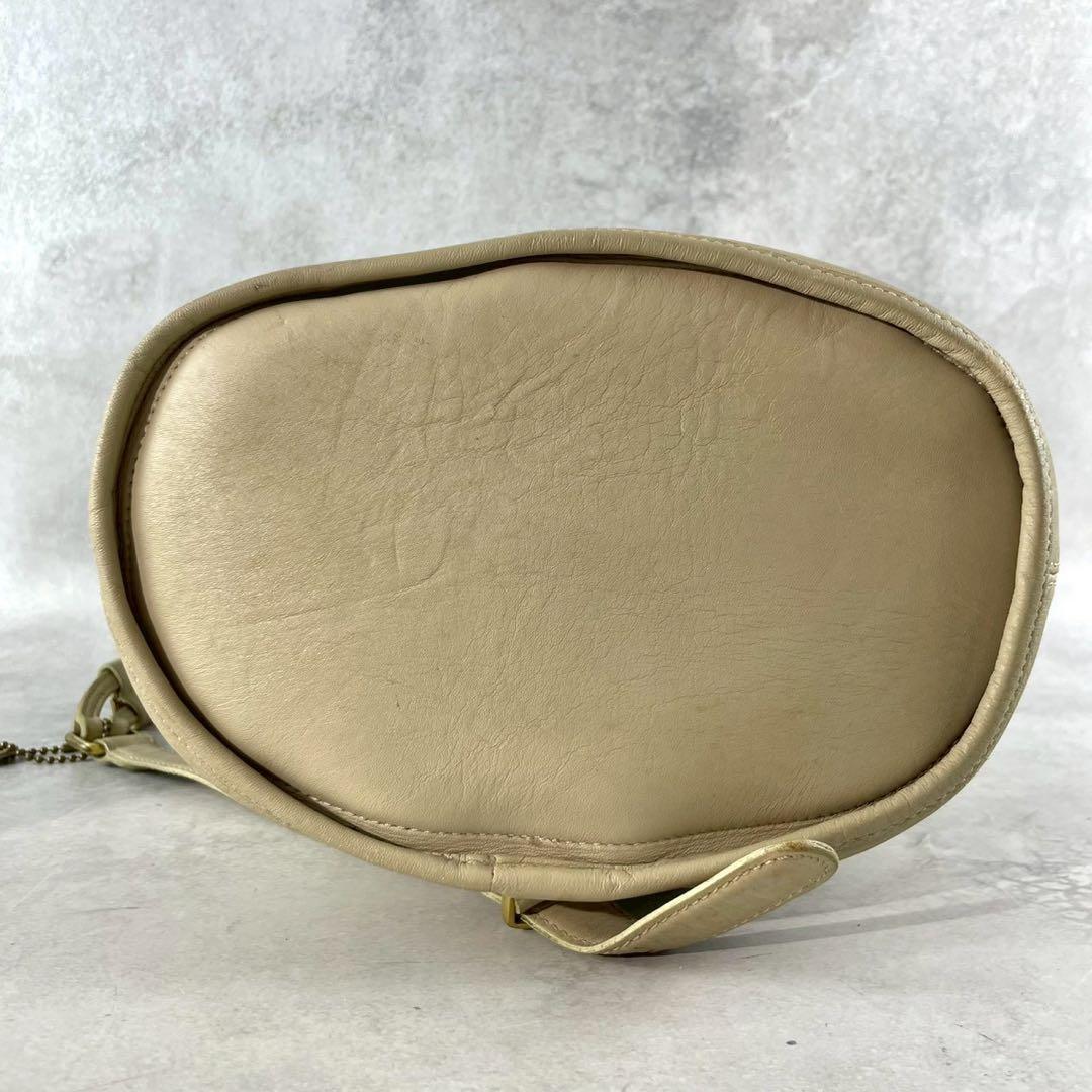 良品✨レア オールドコーチ 西口修平 ショルダーバッグ オールレザー 巾着型