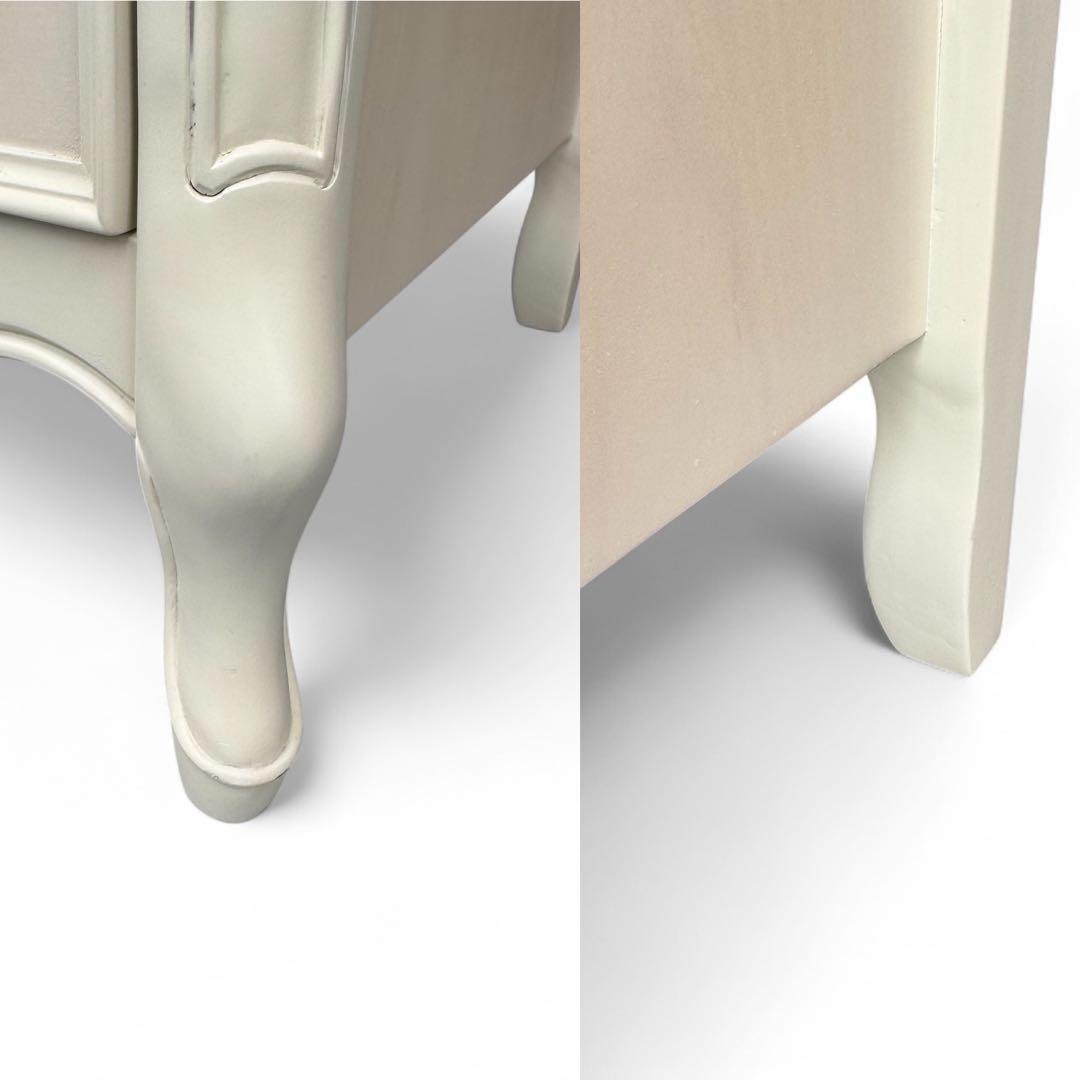 東海家具　TOKAI KAGU フルールWH　ナイトテーブル 白家具　姫系