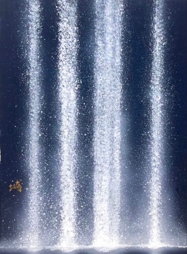 (F4号) 千住博【ウォーターフォール】肉筆/表サイン有り/裏シール有り