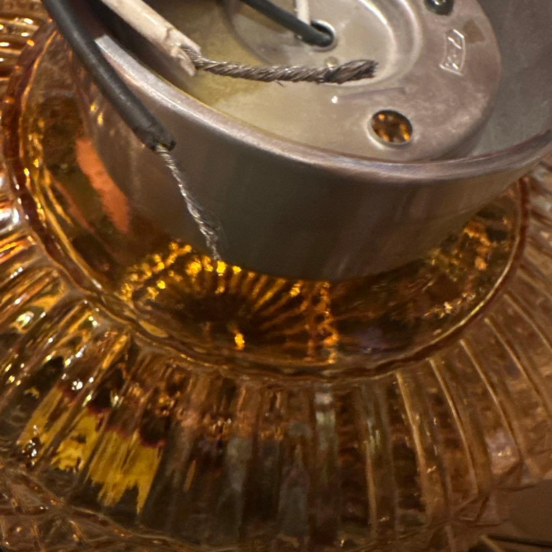 オールド照明　アンバー　昭和レトロ　壁付け　飴色　ヒカリ照明　アンティーク