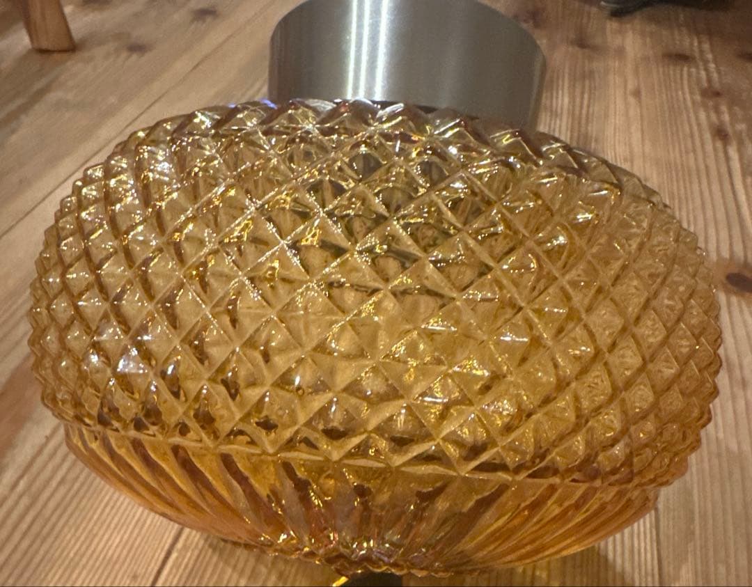 オールド照明　アンバー　昭和レトロ　壁付け　飴色　ヒカリ照明　アンティーク