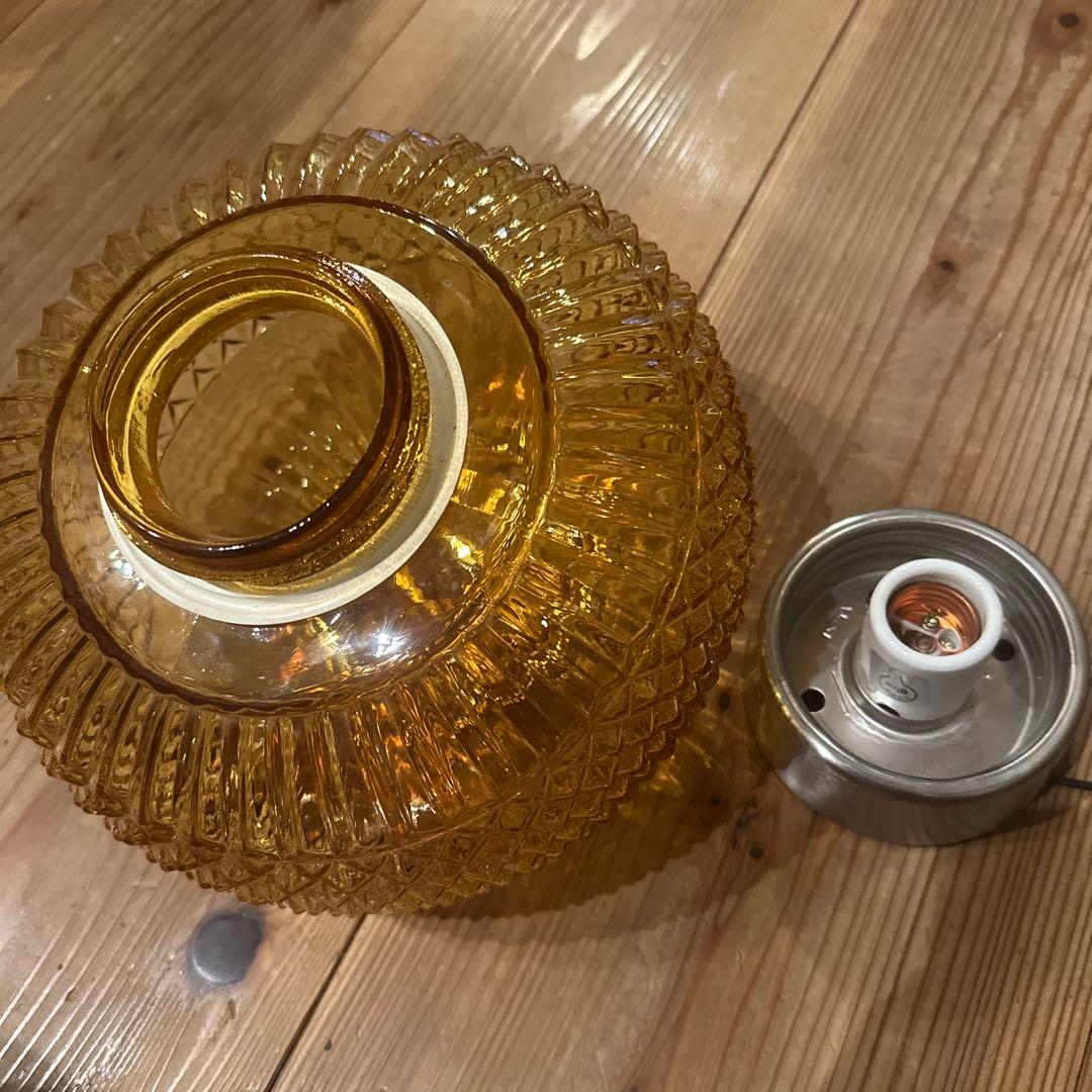 オールド照明　アンバー　昭和レトロ　壁付け　飴色　ヒカリ照明　アンティーク