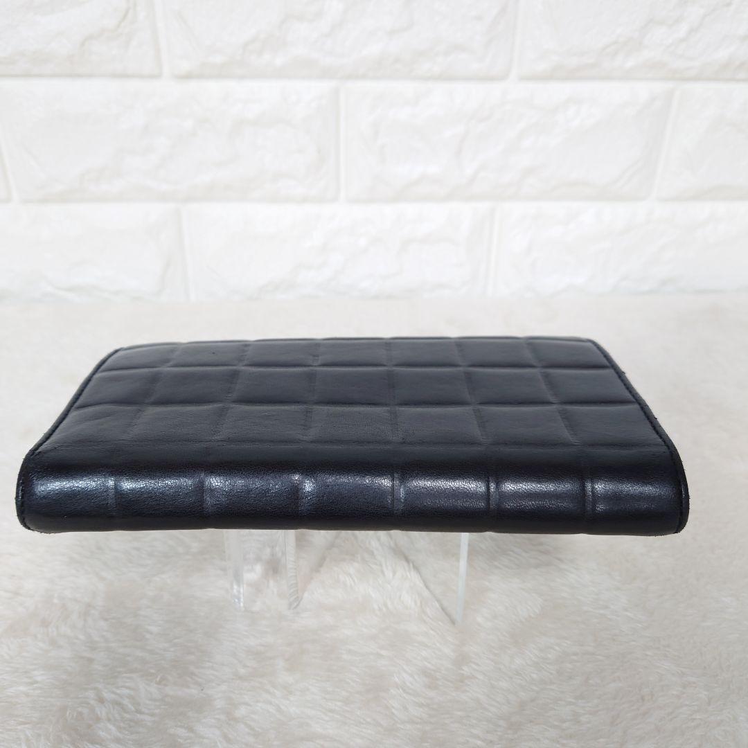 【希少】CHANEL シャネル チョコバー 三つ折り長財布 ブラック