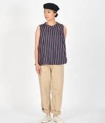 45R☆コットンリネンゴマチノの908ベイカーパンツ/ベージュ♪