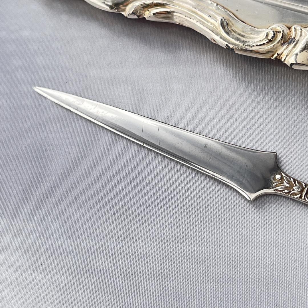 【S.Kirk & Son】【純銀】レターナイフ 花々が彩る スターリング